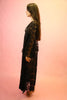 70s Style Black Lace Angel Sleeve Maxi Dress