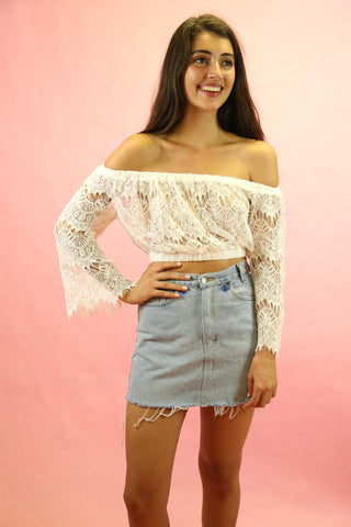 70's Style Gypsy Lace Top Pink