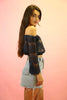 70's Style Gypsy Lace Top Navy